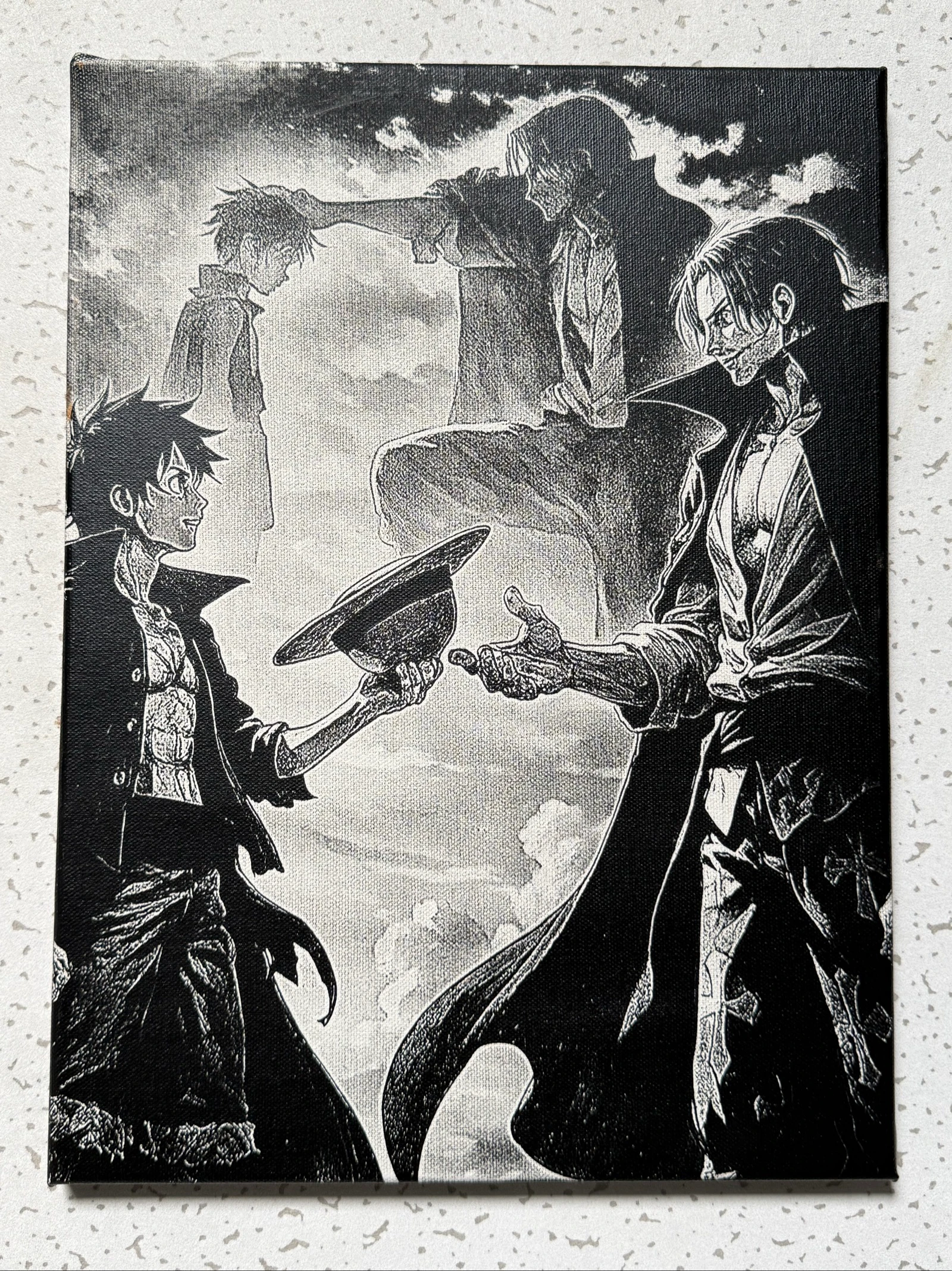 Tableau manga Luffy de One Piece en toile 